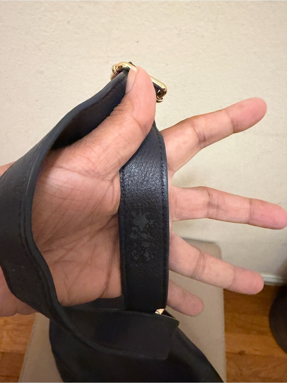 Tory Burch Navy Leather & Suede Hobo Crossbody Bag - Picture 7 of 7